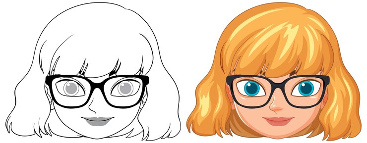 Vetor mulher elegante com óculos ilustração