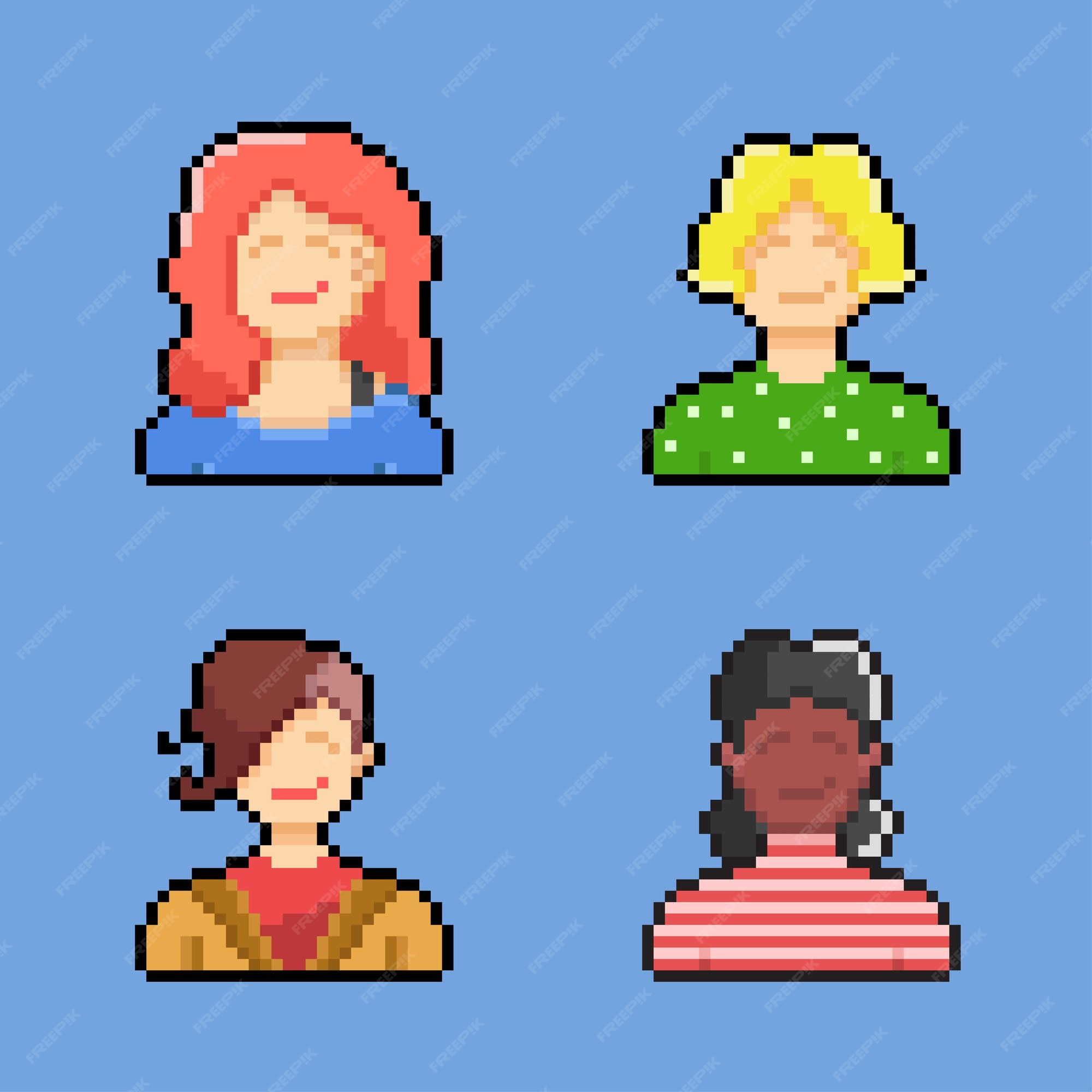 Estights Femininos Jogo Pixel Art Vetor Ilustração Ilustração do Vetor -  Ilustração de pixels, modelo: 278415673