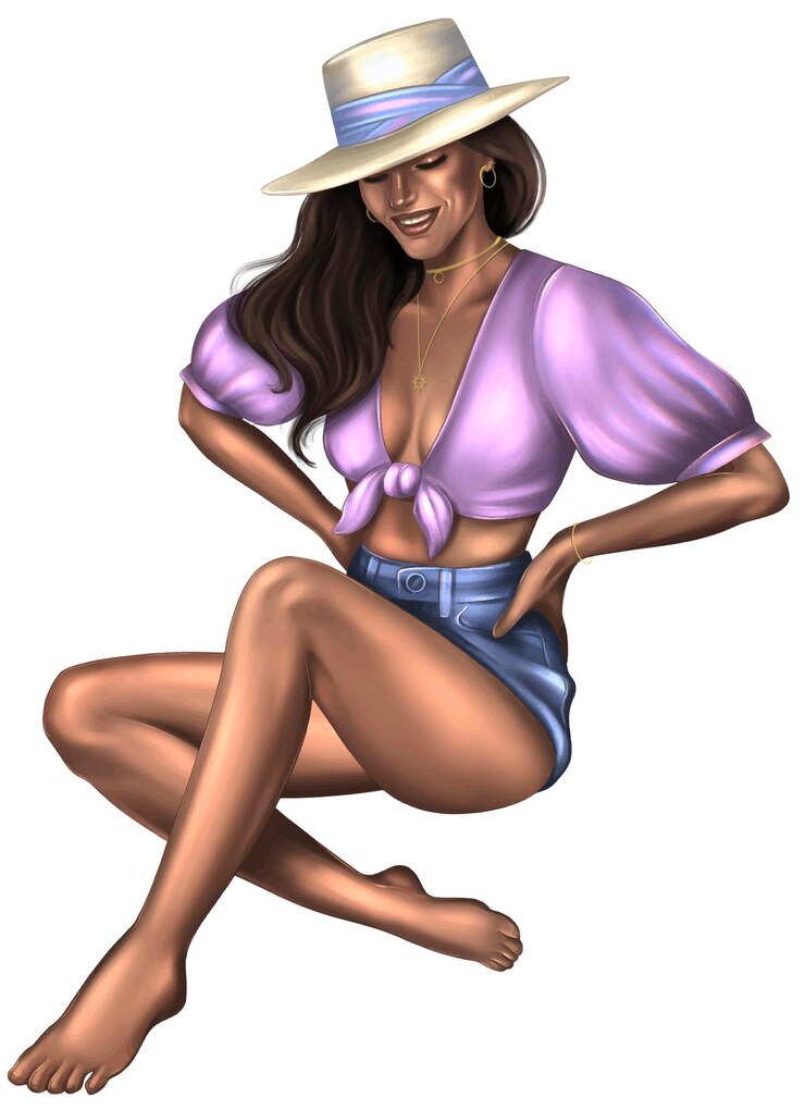 Mulher glamorosa. Férias de verão, vibrações de verão.