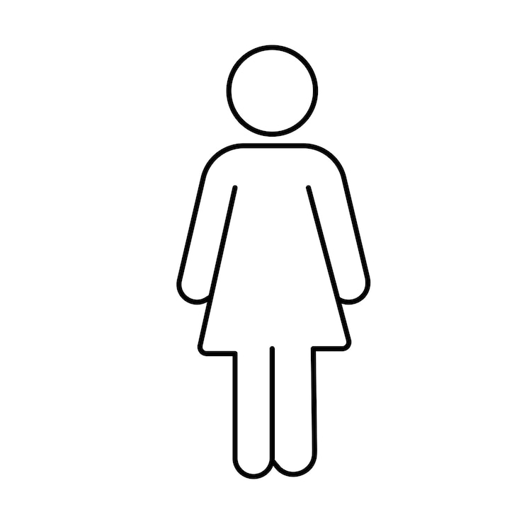 Vetor mulher ícone vetor ícone símbolo arte de linha