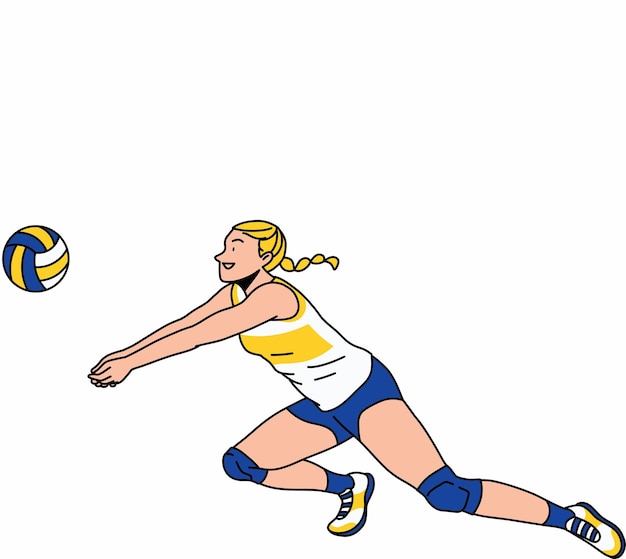 Mulher jogando vôlei