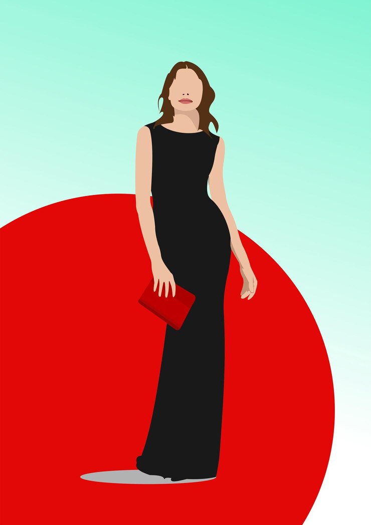Vetor mulher jovem e bonita, ilustração desenhada à mão em vetor colorido 3d