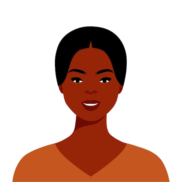 Vetor mulher negra moderna em elegante retrato vetorial