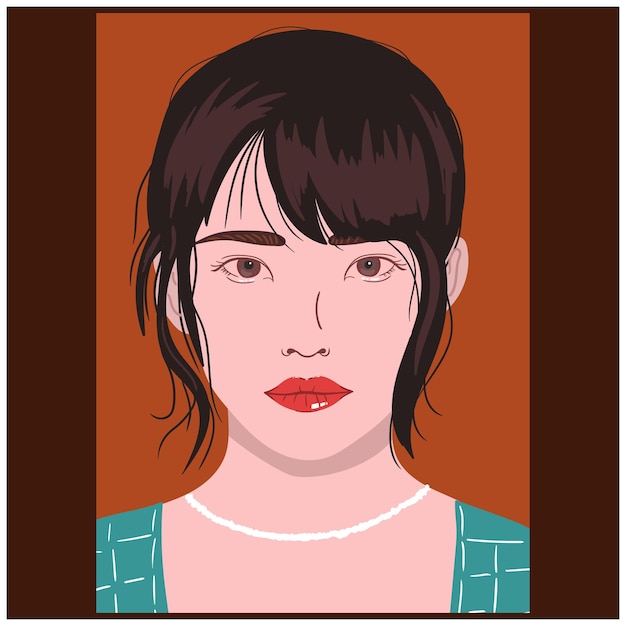 Mulher plana moderna Ilustração elegante da mulher contemporânea