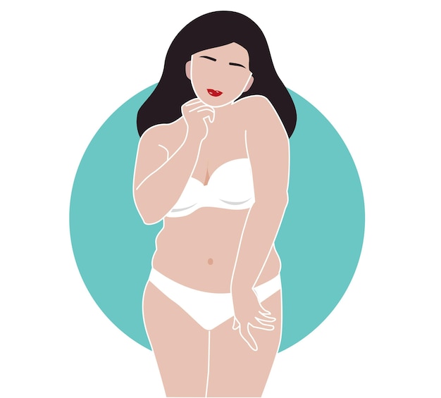 Mulher plus size com autoconfiança