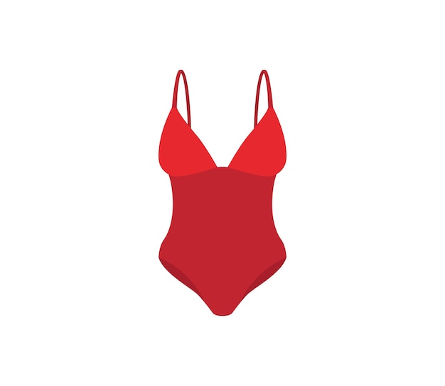 Mulher Swimsuit Vector Isolado Emoticon Mulher Swimsuit Ícone