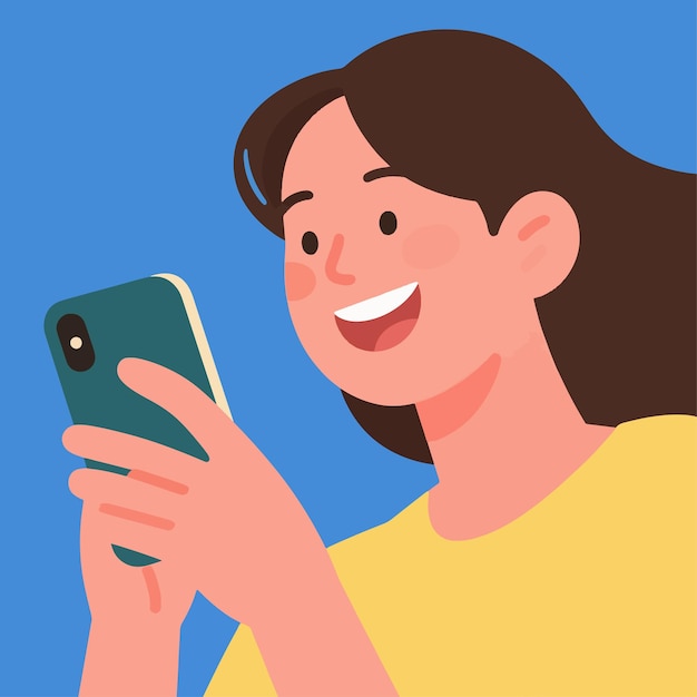Mulher usando smartphone