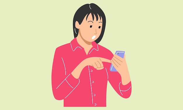 Mulher usando smartphone