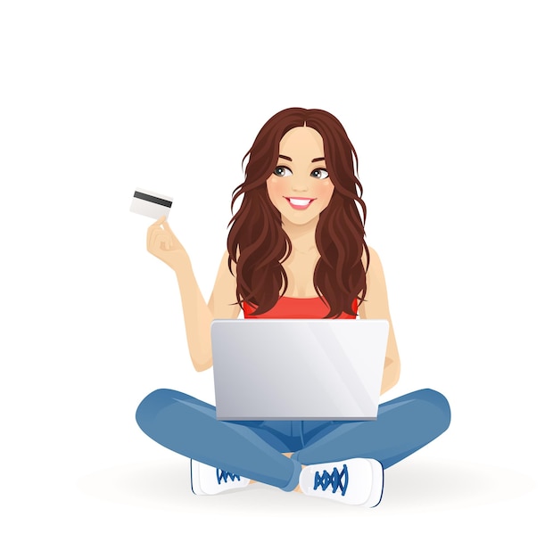 Mulheres a fazer compras online