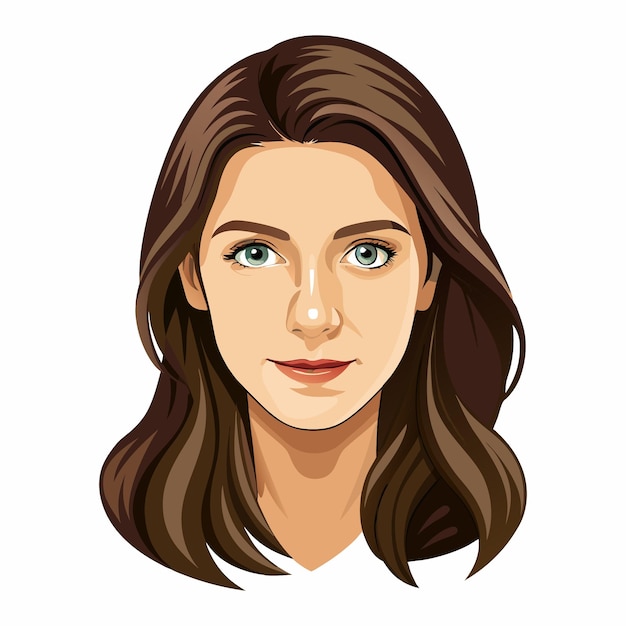 Mulheres Beleza Ilustração vetorial de clipart de rosto