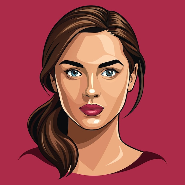 Mulheres Beleza Ilustração vetorial de clipart de rosto