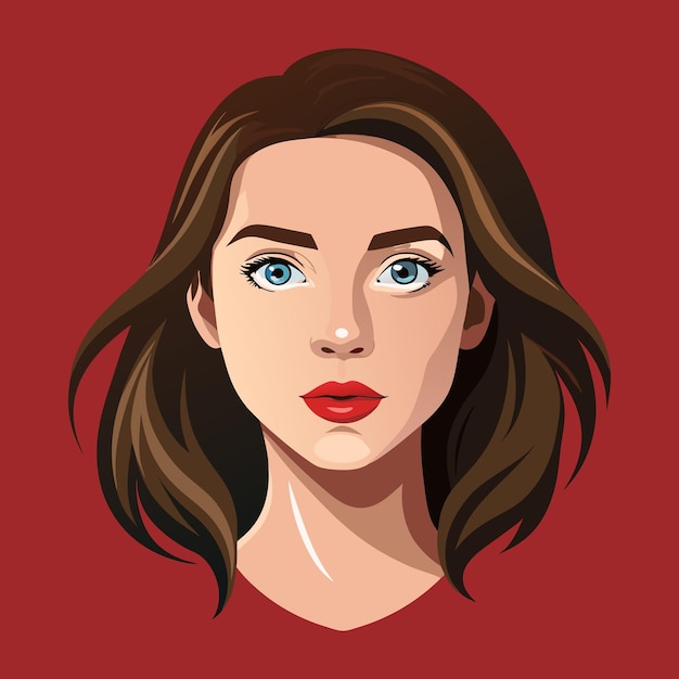 Mulheres Beleza Ilustração vetorial de clipart de rosto