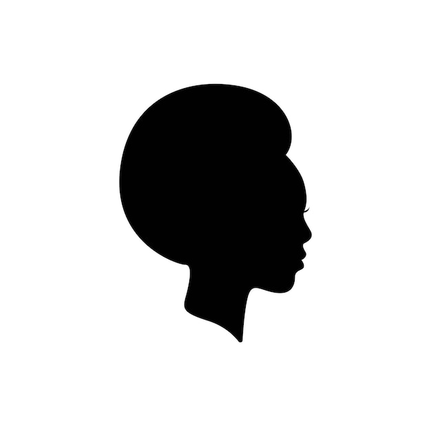 Mulheres pessoas negras silhueta ilustração vetorial pessoas africanas silhueta mês negro história.