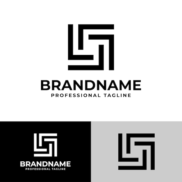 Vetor múltiplas letras l ou s logotipo adequado para qualquer negócio com iniciais l ou s