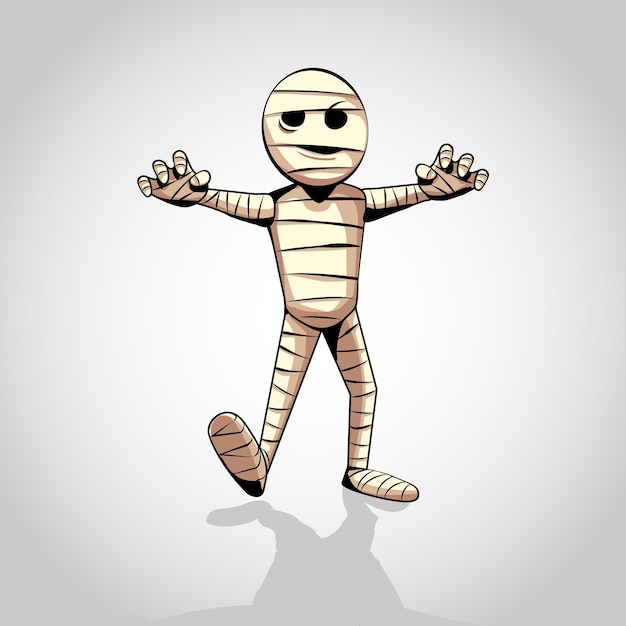 Múmia dos desenhos animados. Clipart Vetorial - múmia, para, halloween. Egito