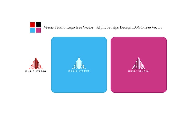 Music studio logo grátis vector alphabet eps design logo free vector