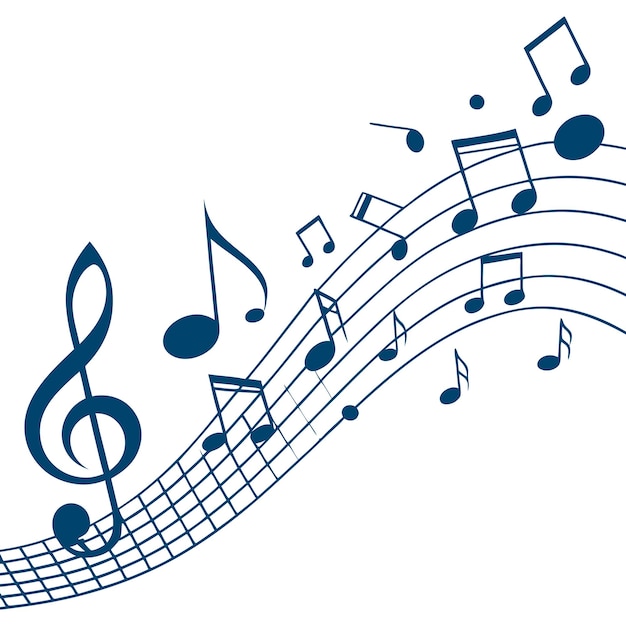 Música minimalista Arte sem tons Design criativo em fundo branco Ilustração artística