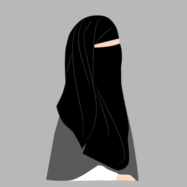 Vetor muslimah niqobis