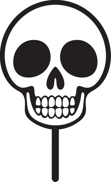 Vetor mysterious morsels skull shaped lollipops intriga