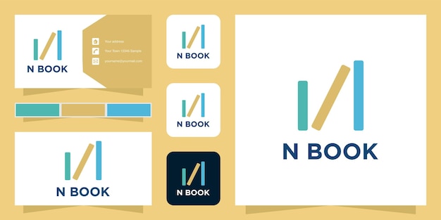 N livro design de logotipo