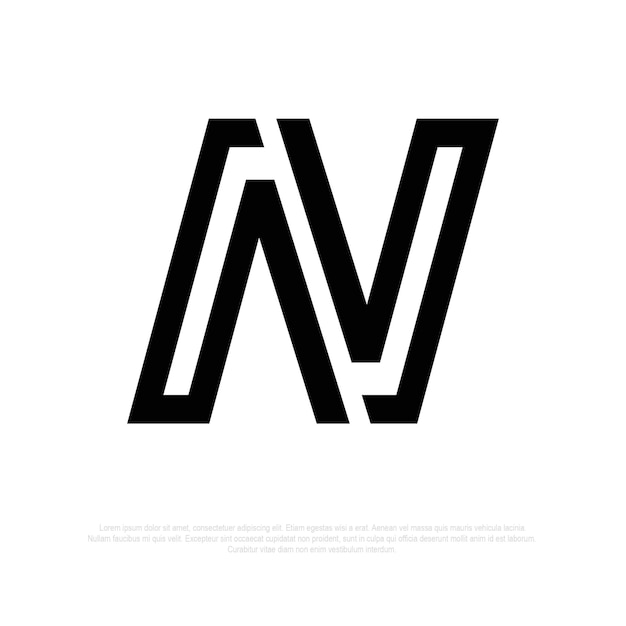 N logotipo mínimo