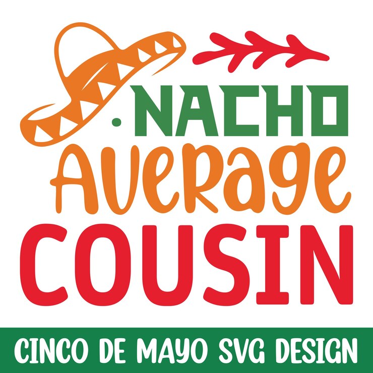 Vetor nacho primo médio cinco de mayo design svg engraçado celebração de cinco de maio svg