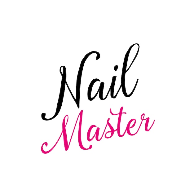 Nail master calligraphic inscription