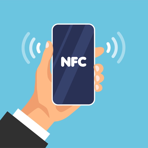 Nand possui sinal de pagamento sem fio sem contato para smartphone pagamento por nfs com telefone