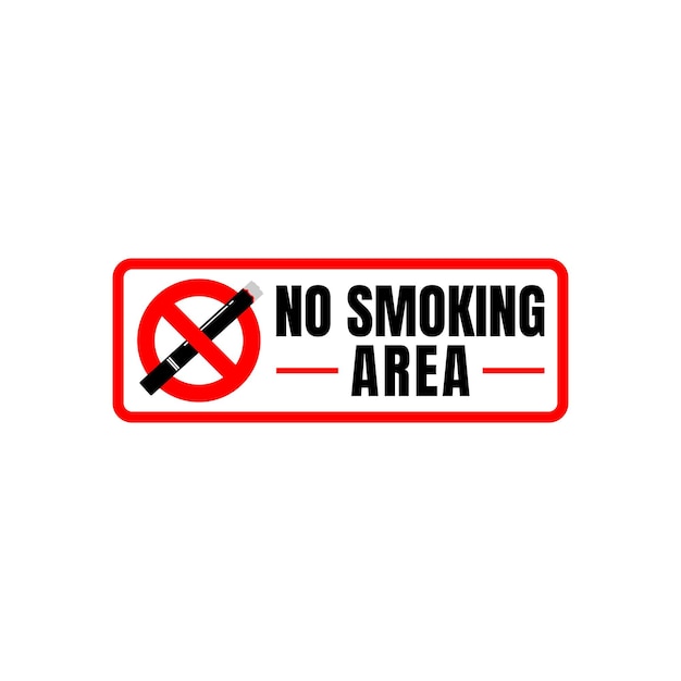 Não fumar sinal de vaping sinal de proibição ilustração vetorial