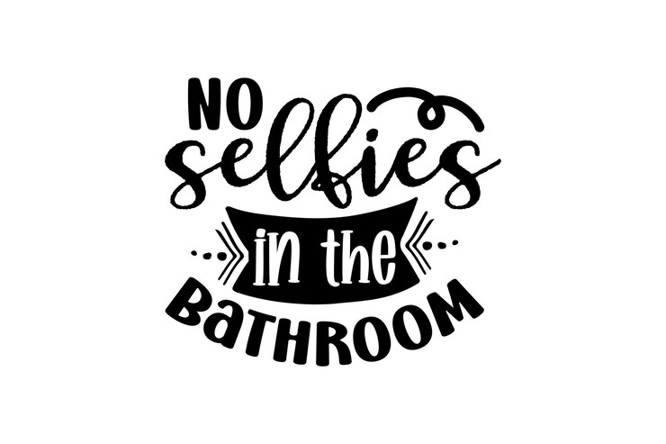 Vetor não há selfies na casa de banho.