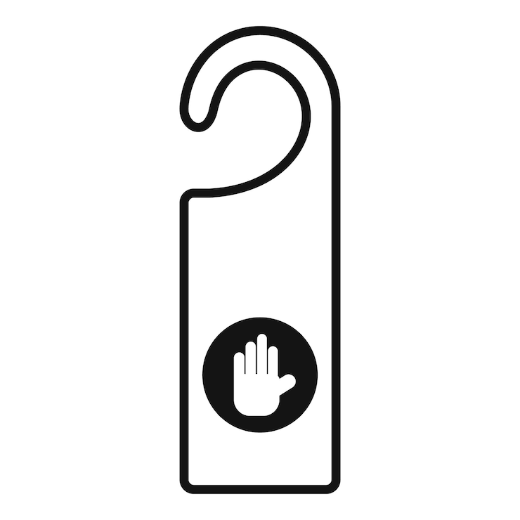 Vetor não perturbe o ícone do sinal ilustração simples do ícone do vetor do sinal não perturbe para a web