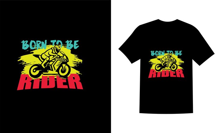 Vetor nascido para ser piloto motorizado design de camiseta estilo retro sleety