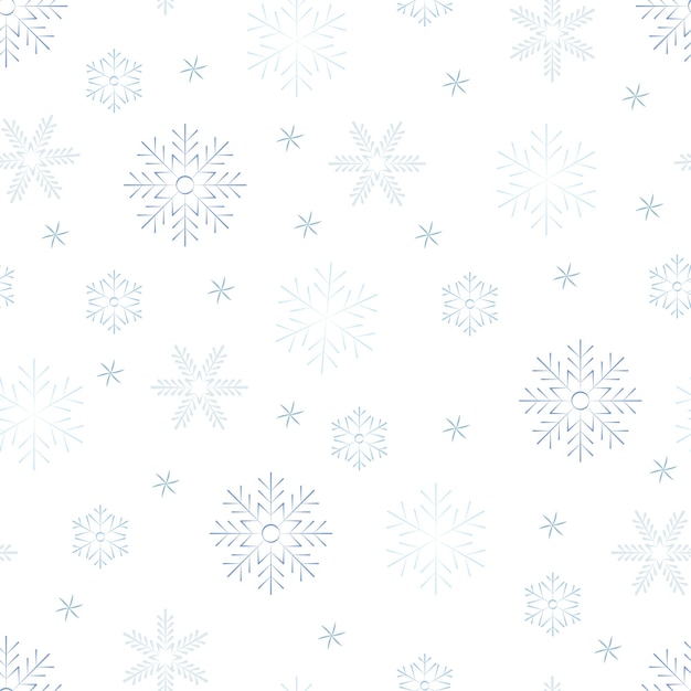 Natal, ano novo, feriados padrão sem emenda com flocos de neve pintados em um fundo transparente. Textura de inverno para impressão, papel, design, tecido, decoração, presente, embalagem de alimentos, planos de fundo