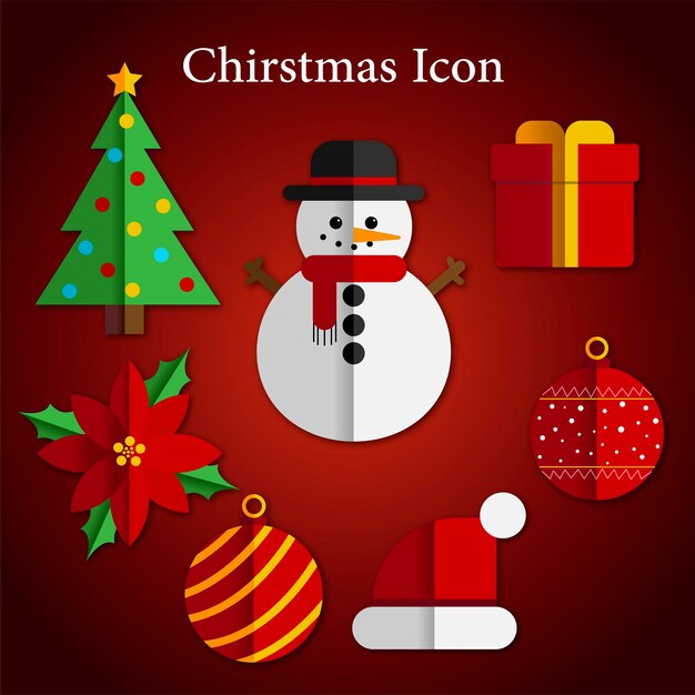 Natal coleção elementos de design