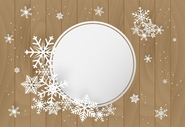 Natal e feliz ano novo de fundo vector com floco de neve