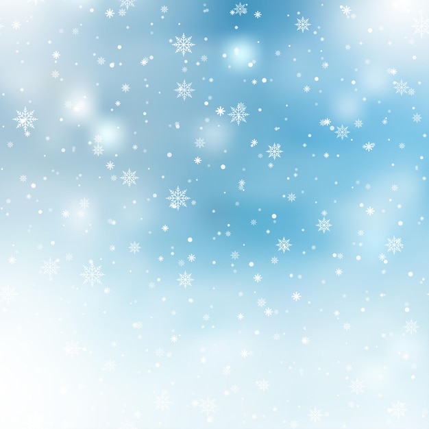 Vetor natal fundo nevado com queda de flocos de neve nevasca para feriados de inverno e ano novo ilustração vetorial