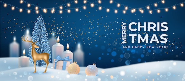 Natal, inverno, feriado, noite, paisagem