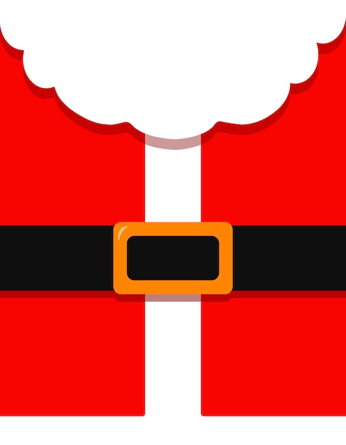 Vetor natal papai noel com barba e barriga cartão de natal terno de papai noel