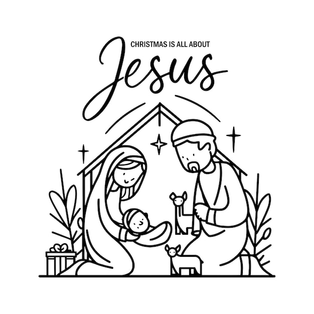 Natal SVG desenhado à mão Natal Ilustração de Natal T-shirt de Natal Cita de Natal