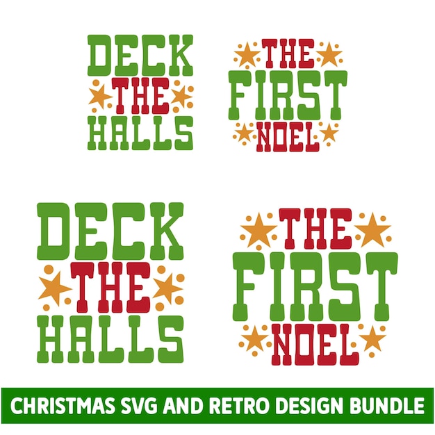 Vetor natal svg design bundle file baixe digital