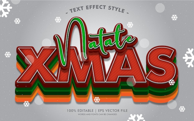 Natale xmas winter text effects style