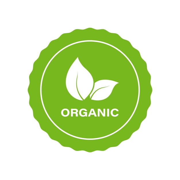 Nature food sticker orgânico produto natural ícone verde bio produto orgânico selo natural bio saudável