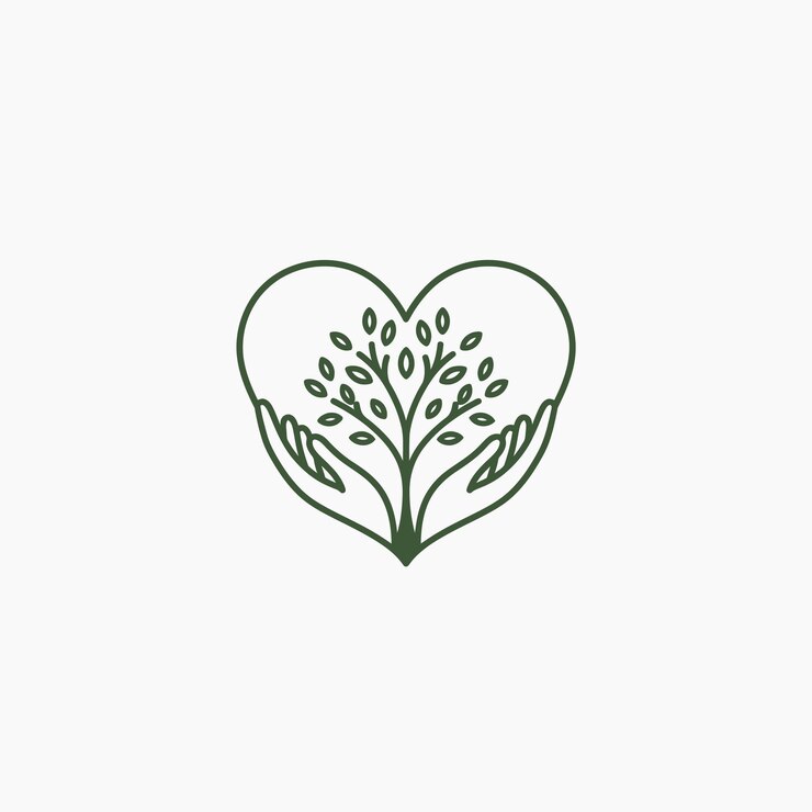 Vetor natureza de coração