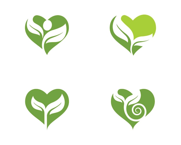 Natureza de ecologia de folha logo template