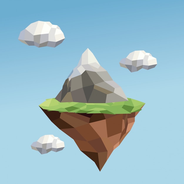 Natureza no formato 3d design