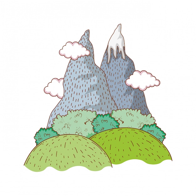 Natureza paisagem com montanha