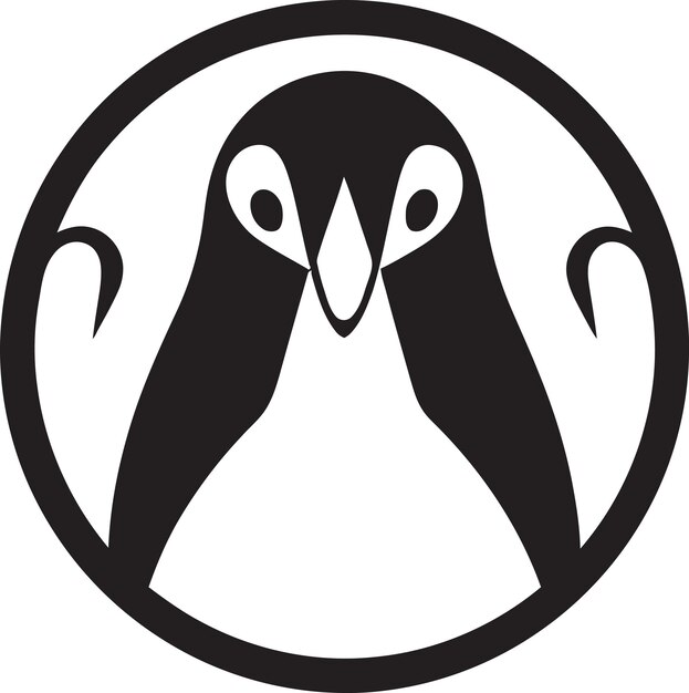 Vetor natureza selvagem artística pinguim negro projeta homenagem à antártica o nobre waddler um símbolo de beau