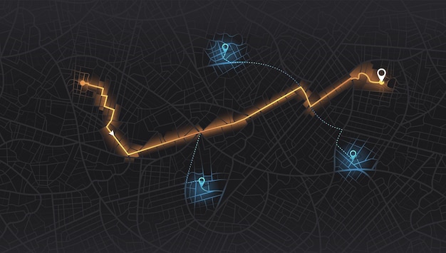 Navegação do mapa gps para a casa vista superior da cidade vista de cima dos edifícios do mapa vista detalhada da cidade