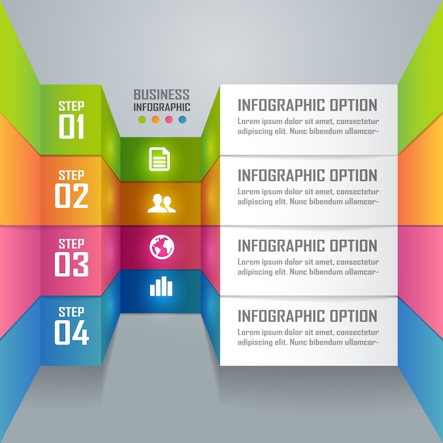 Negócios coloridos infográficos e diagrama