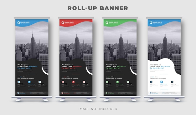 Negócios corporativos roll up x desenho de banner standee